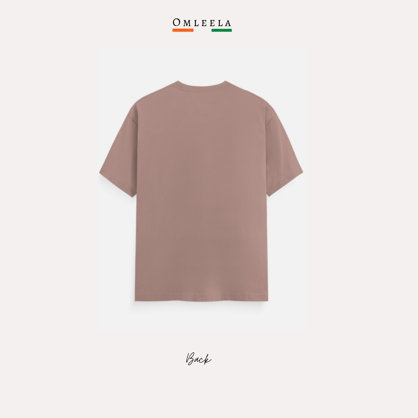 Mens Plain Crew t-shirt in Mushroom Colour