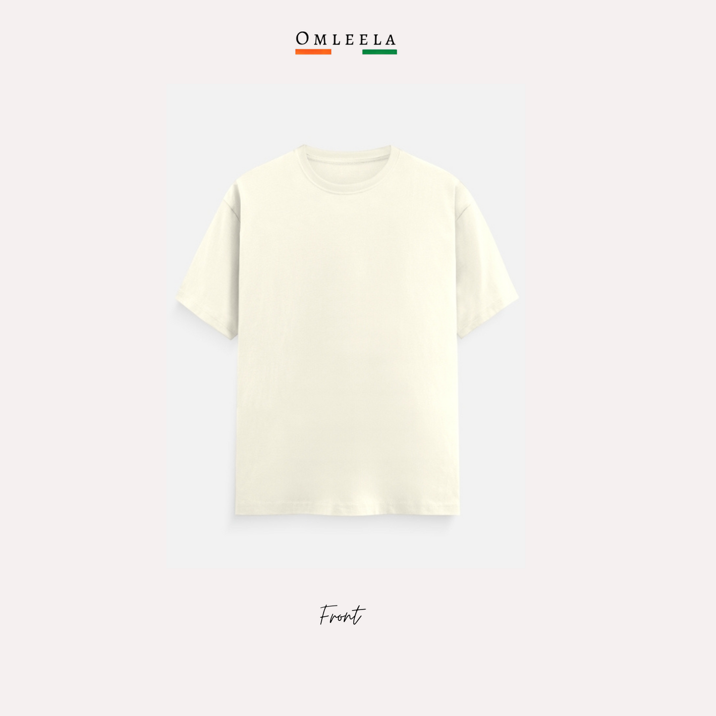 Mens Plain Crew t-shirt in Off White colour