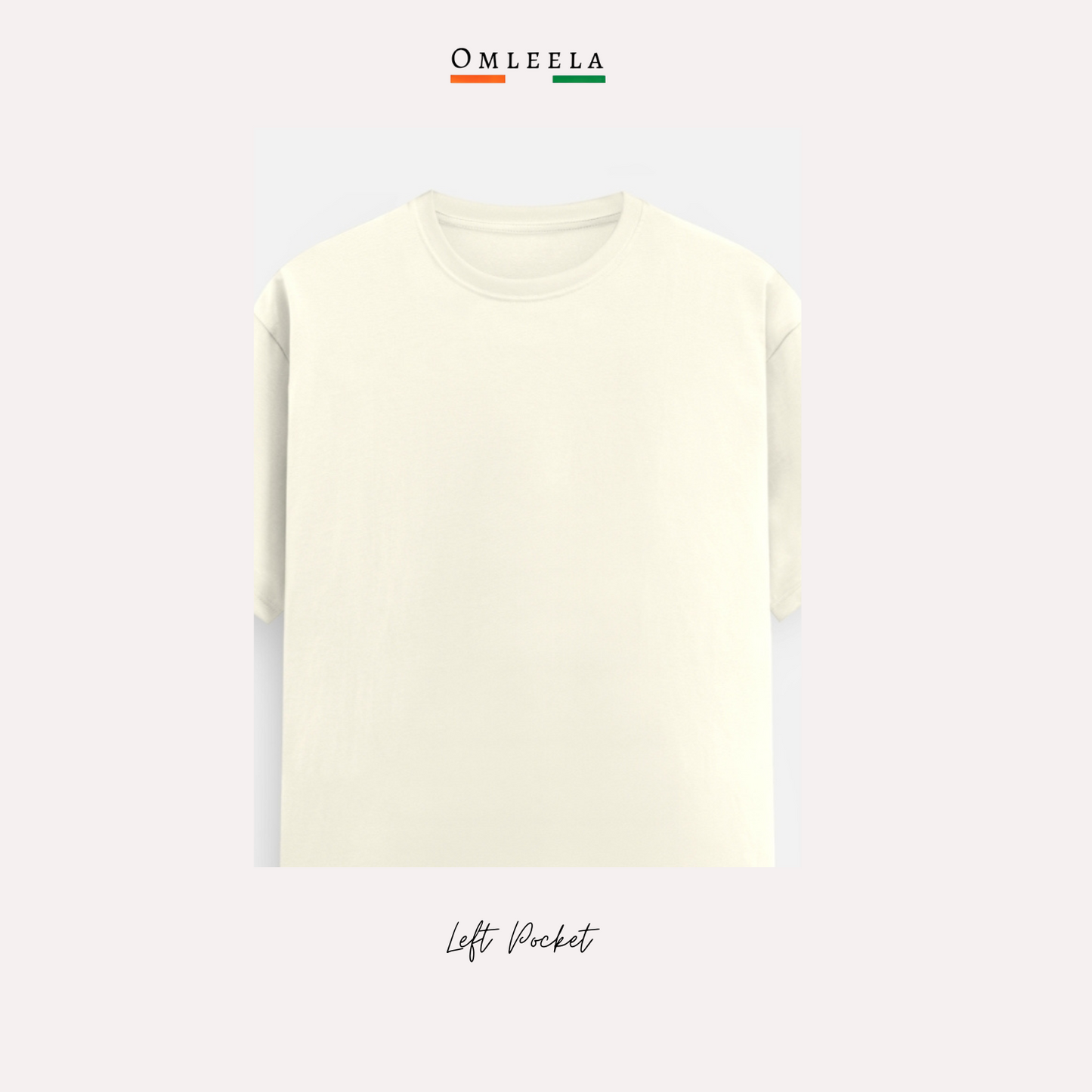 Mens Plain Crew t-shirt in Off White colour