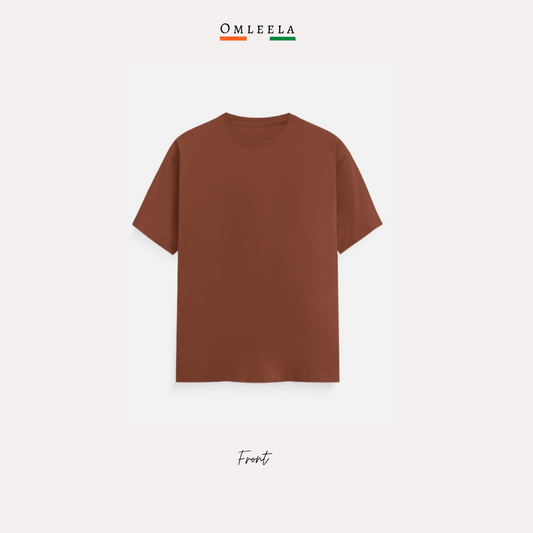 Mens Plain Crew t-shirt in Copper Colour